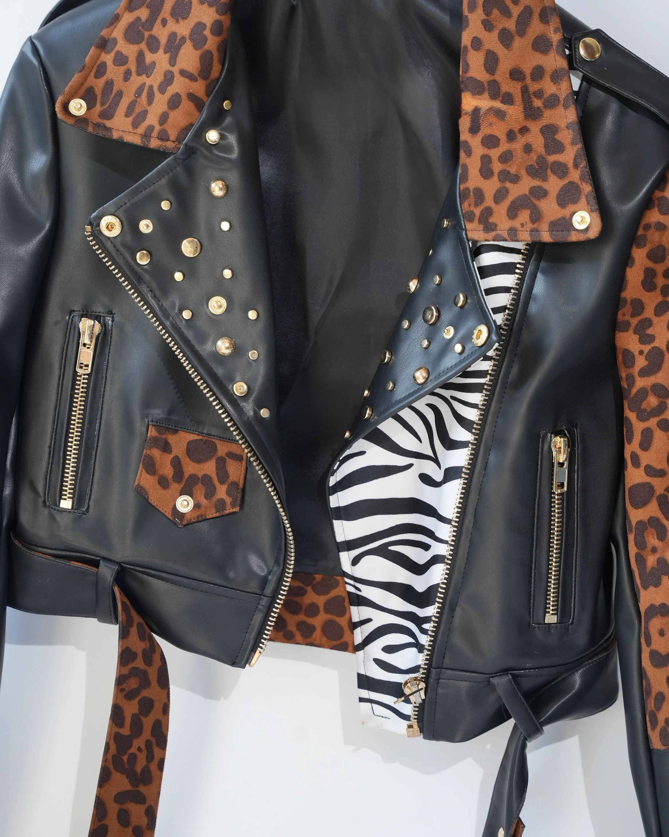 Animal Print Leather Jacket - Image 14