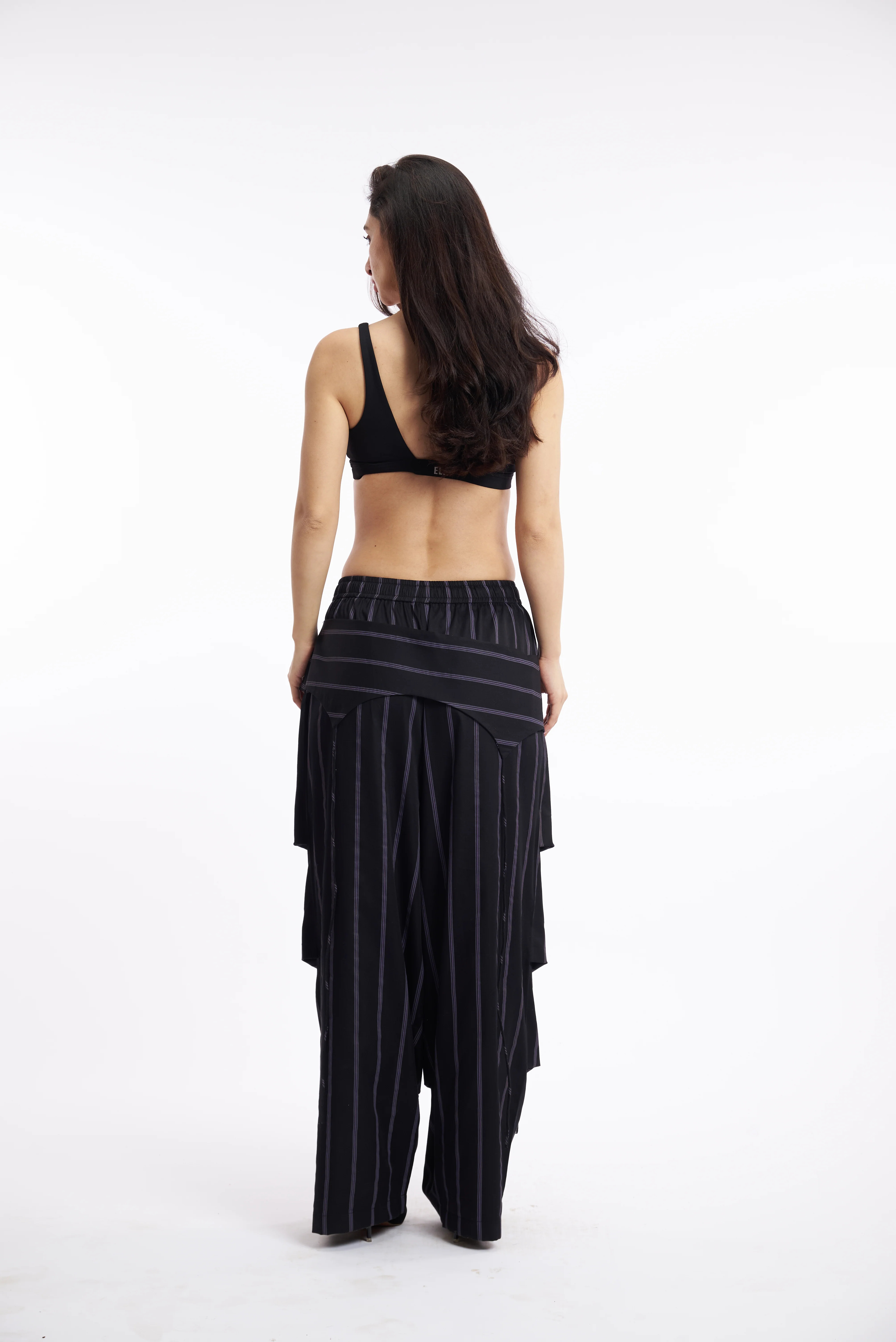 Black Pinstripe Boxer Cargo Pants - Image 7