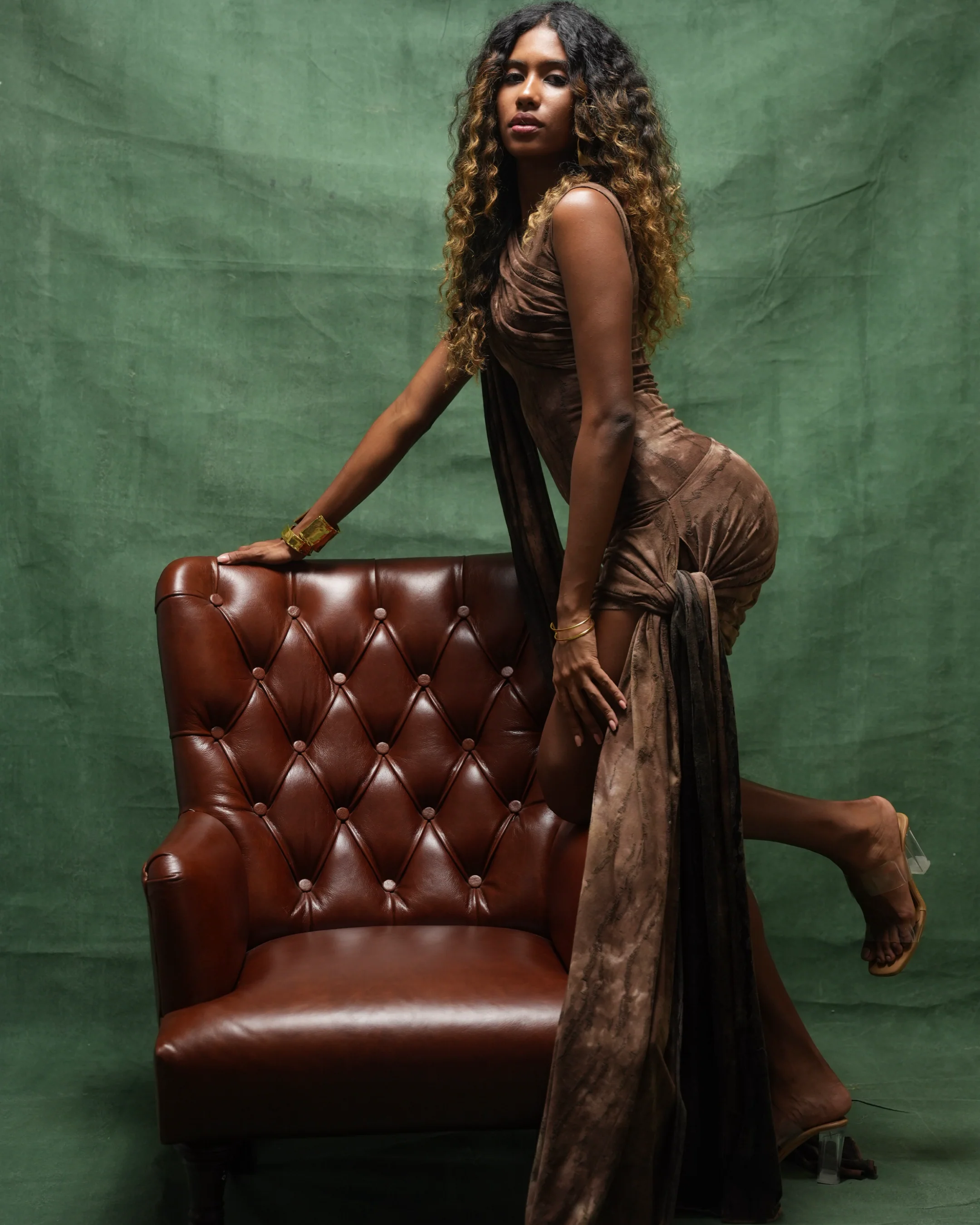 Brown Bodycon Dress - Image 4