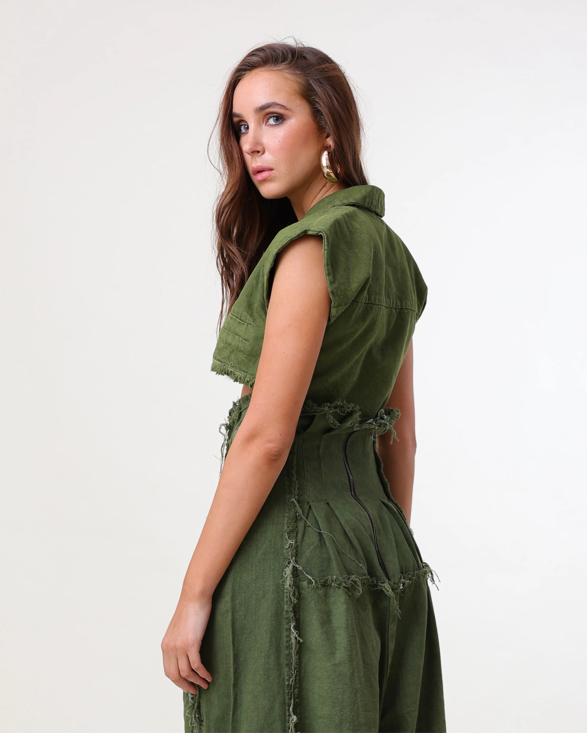 Green Georgie Crop Vest - Image 5
