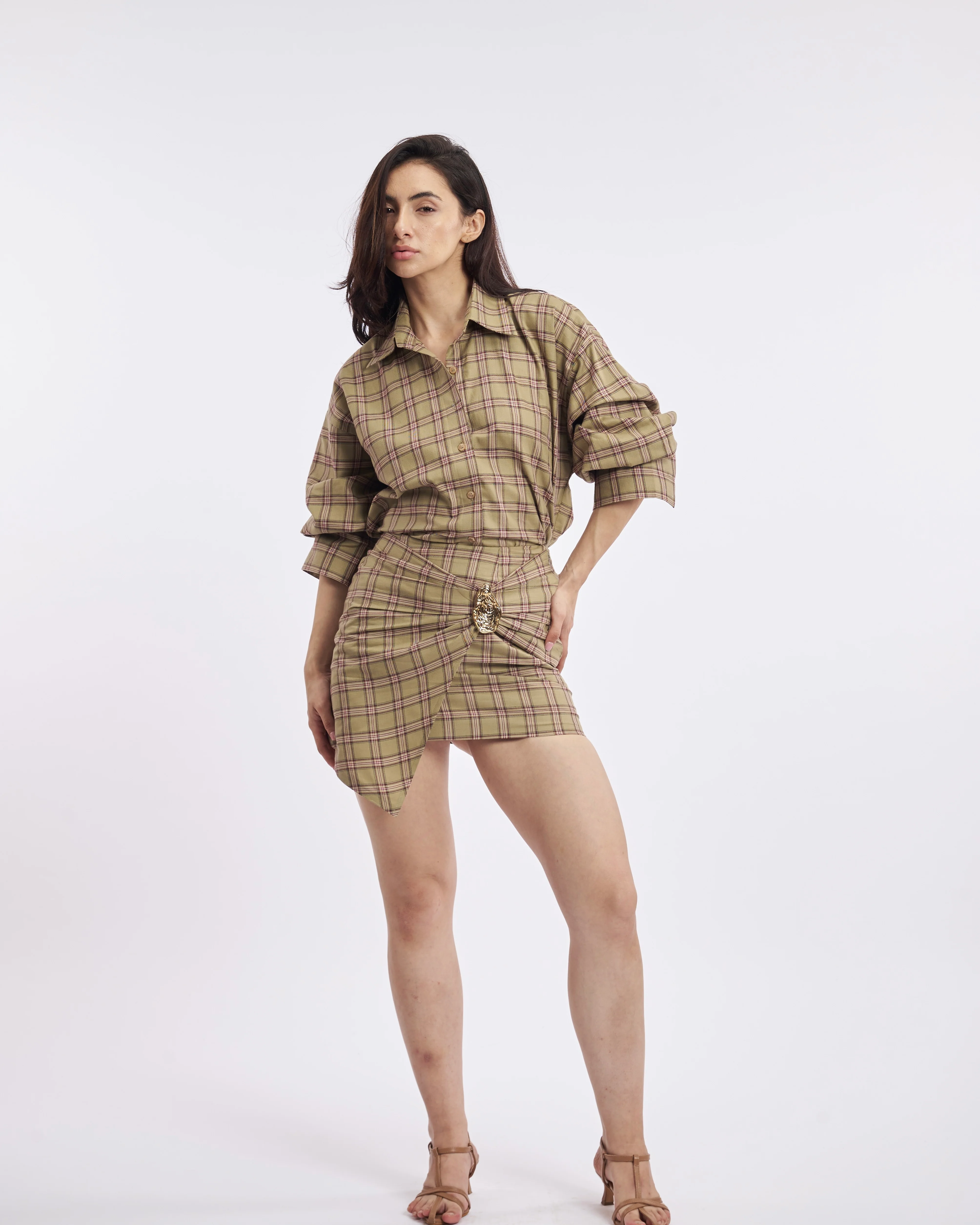Green checkered Shirt - Image 3