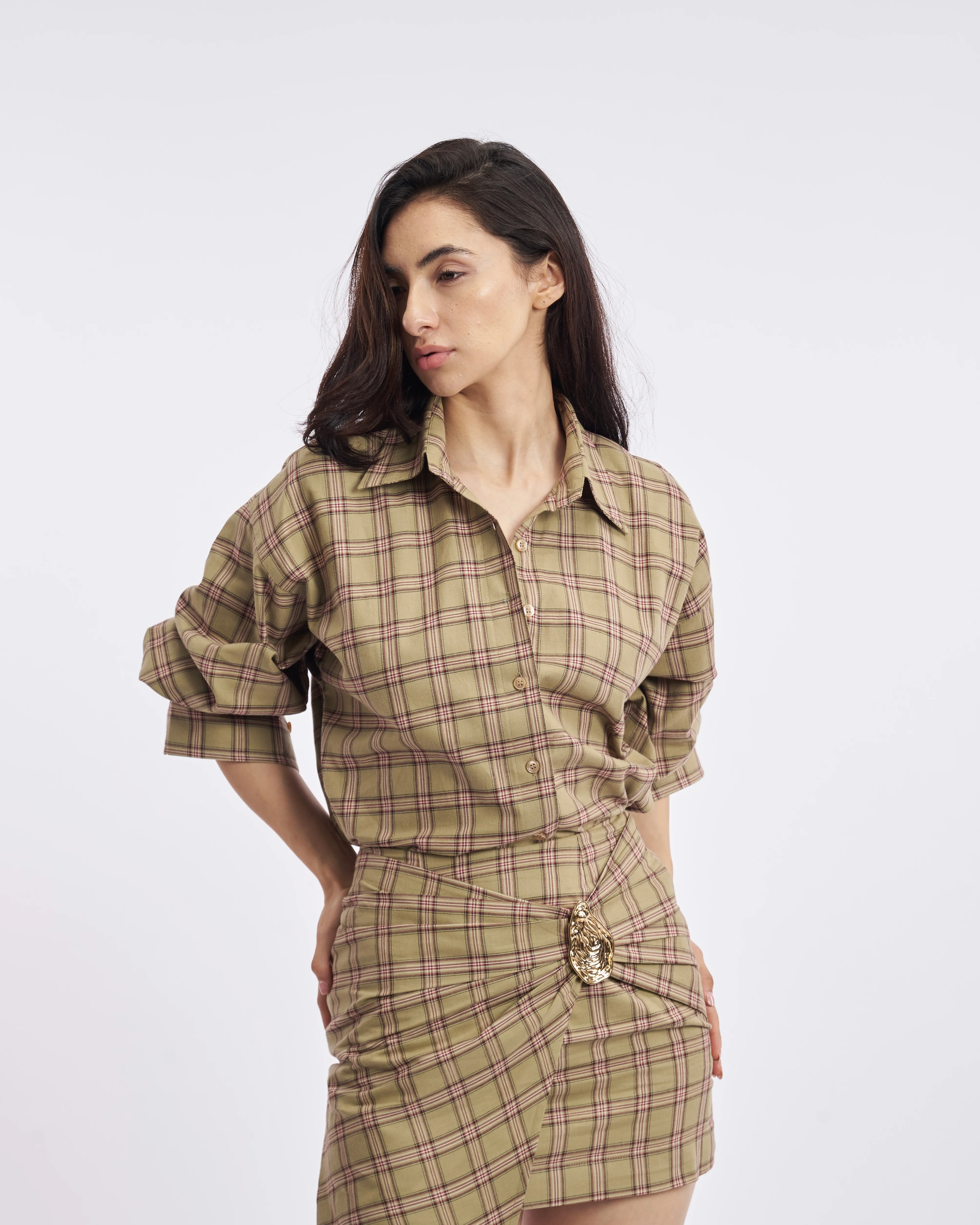Green checkered Shirt - Image 6