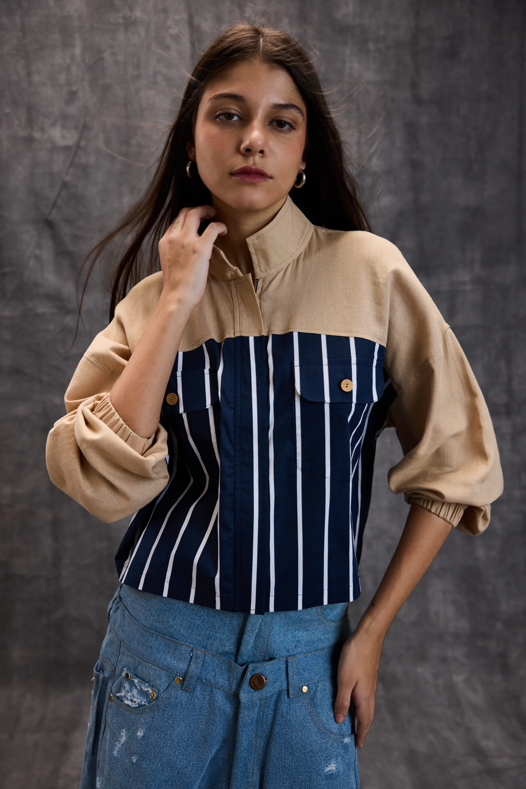 Harbor Stripe Utility Shirt - Image 3