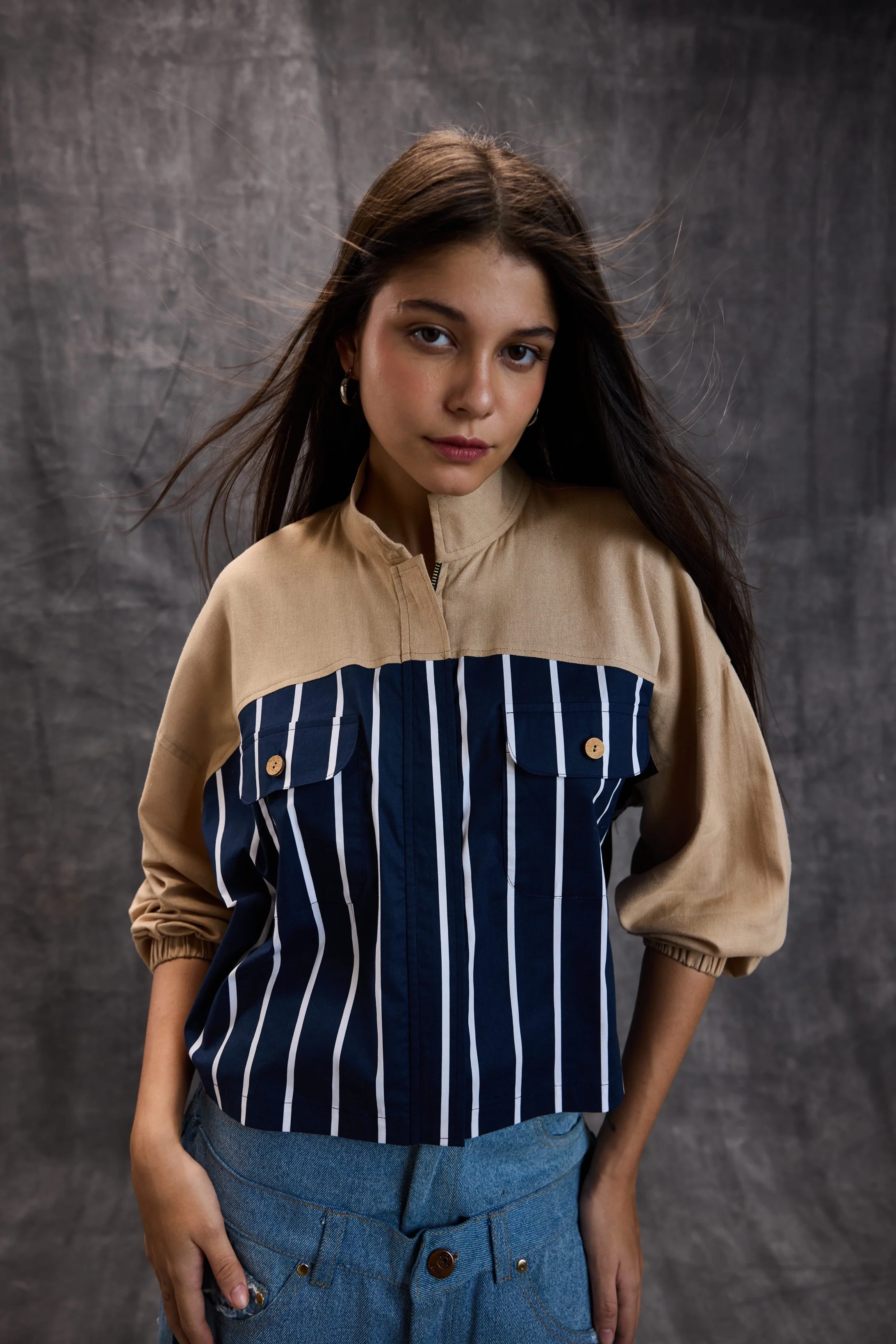 Harbor Stripe Utility Shirt - Image 6