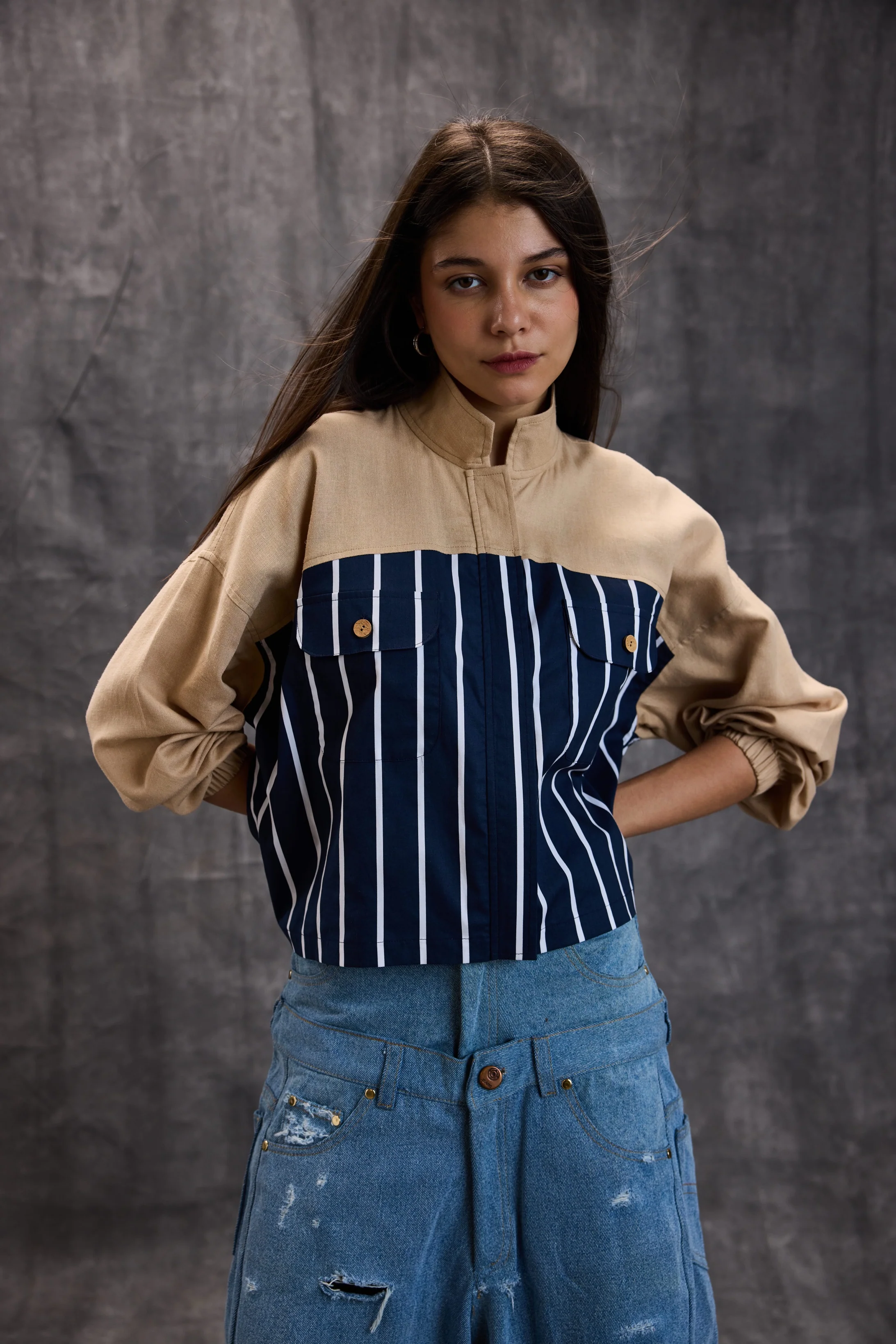 Harbor Stripe Utility Shirt - Image 7