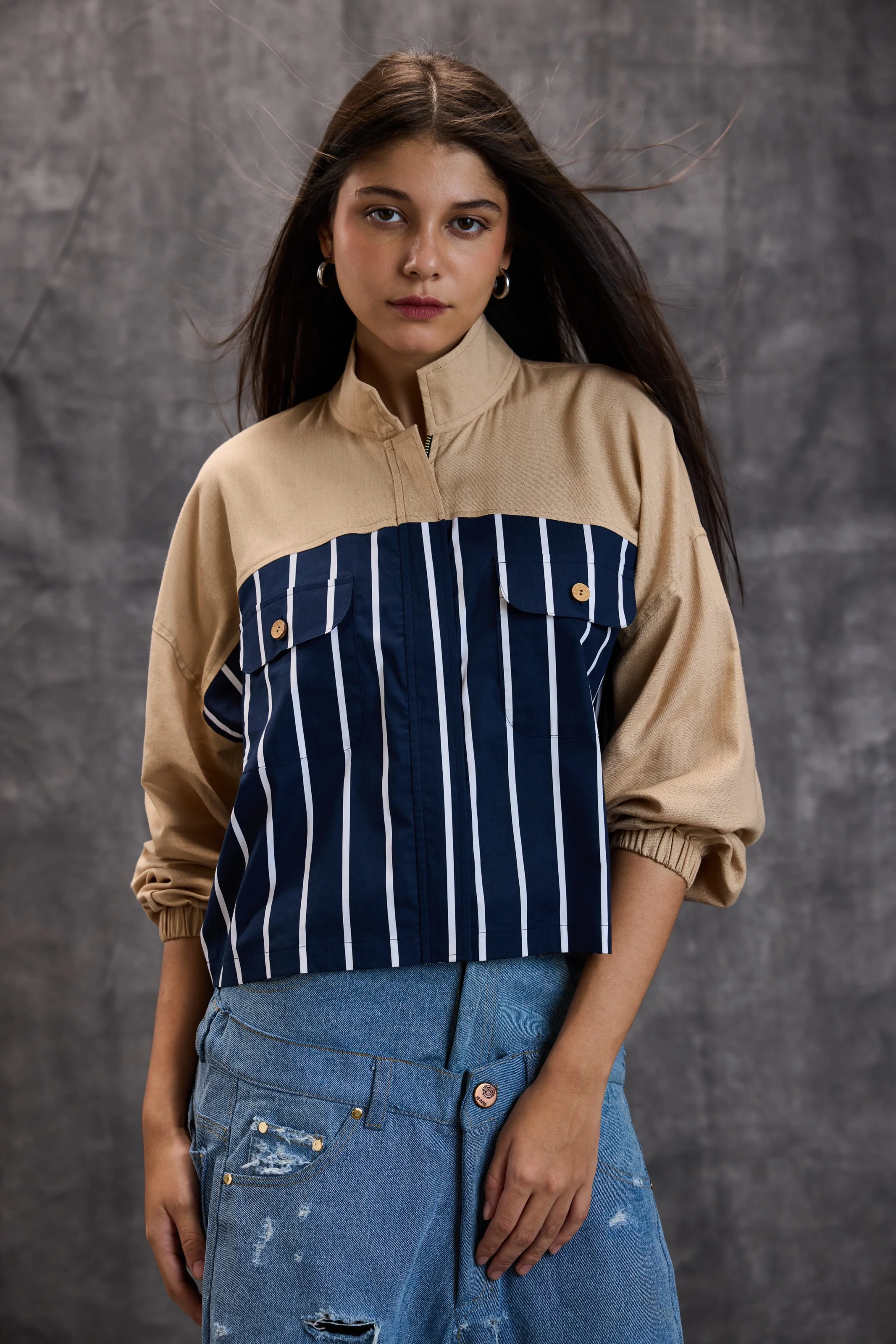 Harbor Stripe Utility Shirt - Image 9