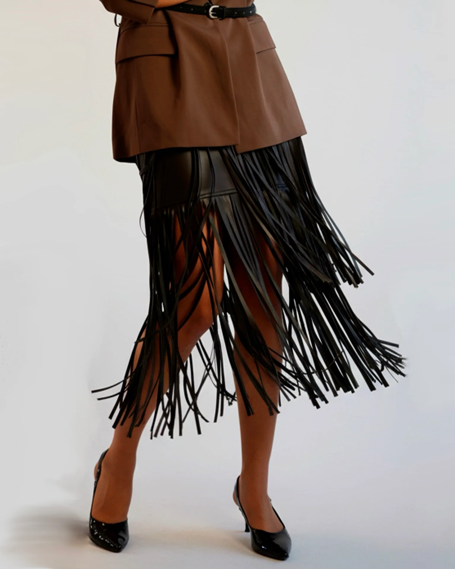Knee Length Fringe Skirt - Image 2