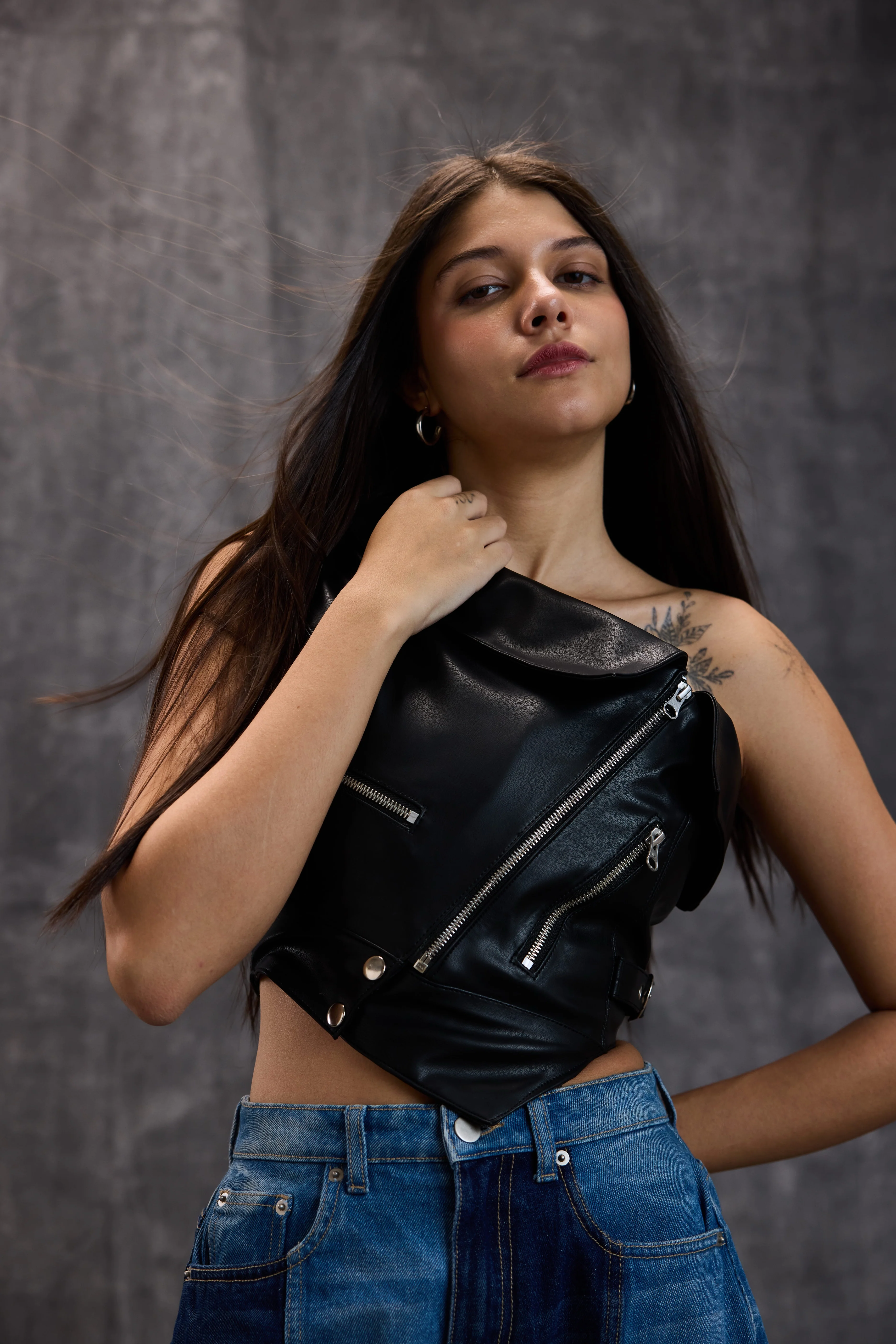 Leather Moto Vest