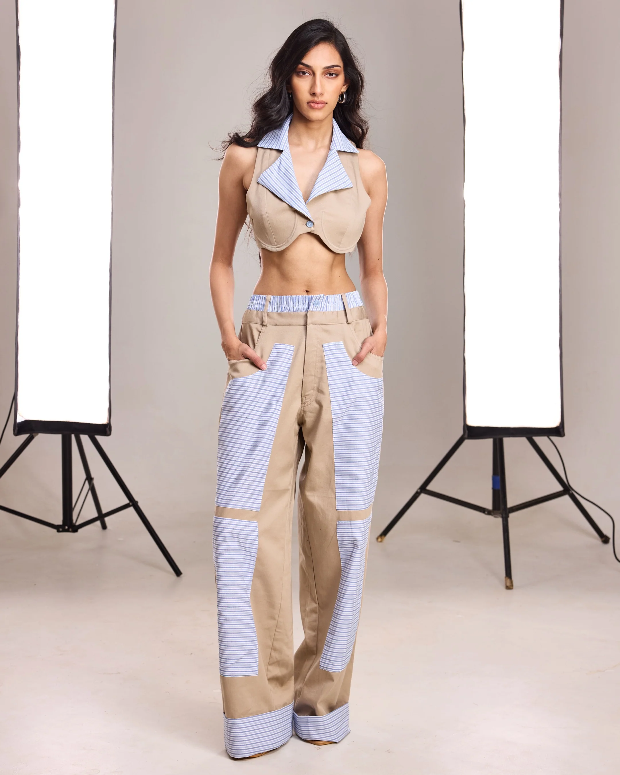 Luna Stripe Halter Top - Image 10
