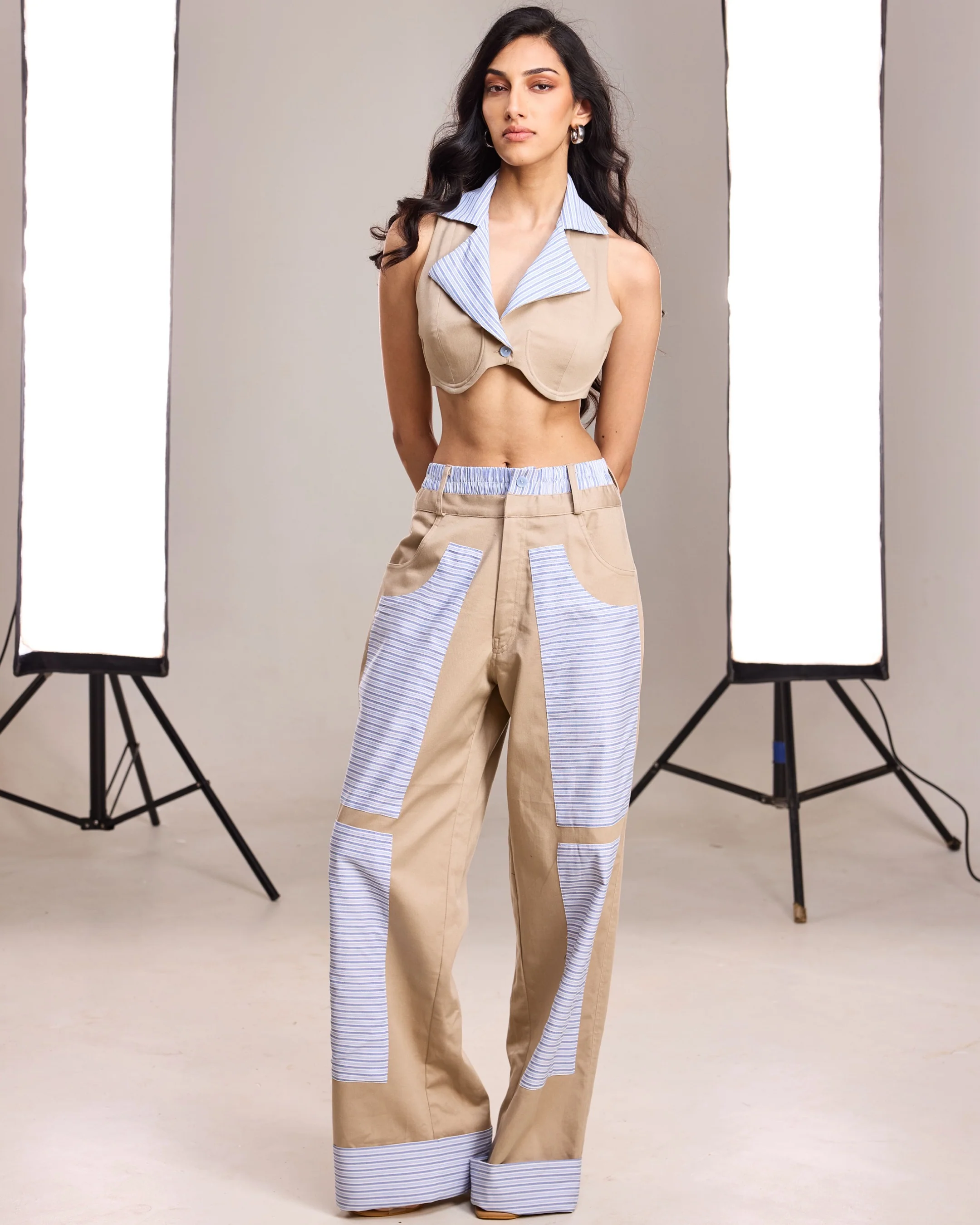 Luna Stripe Halter Top - Image 9