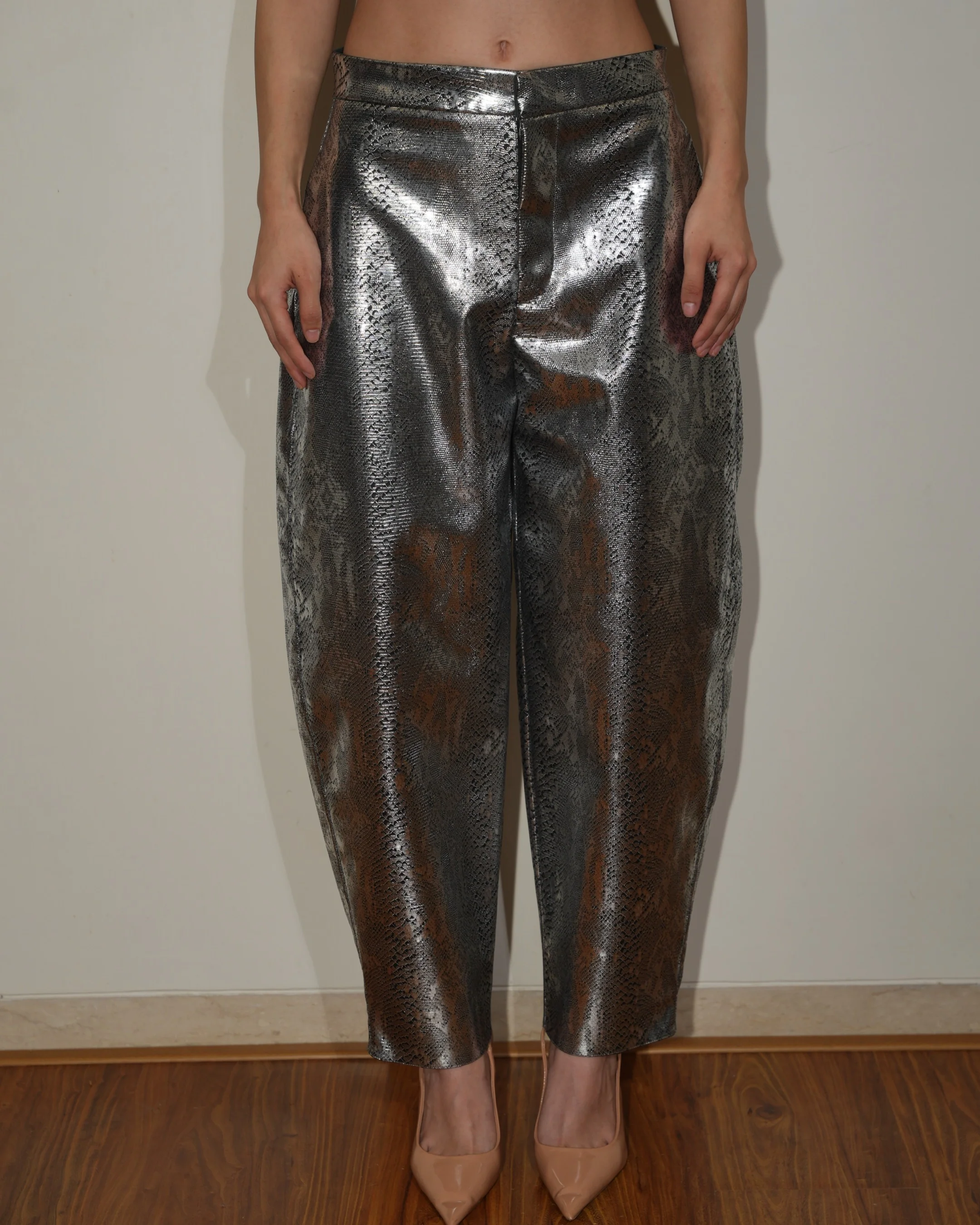Metallic Barrel Pants - Image 5