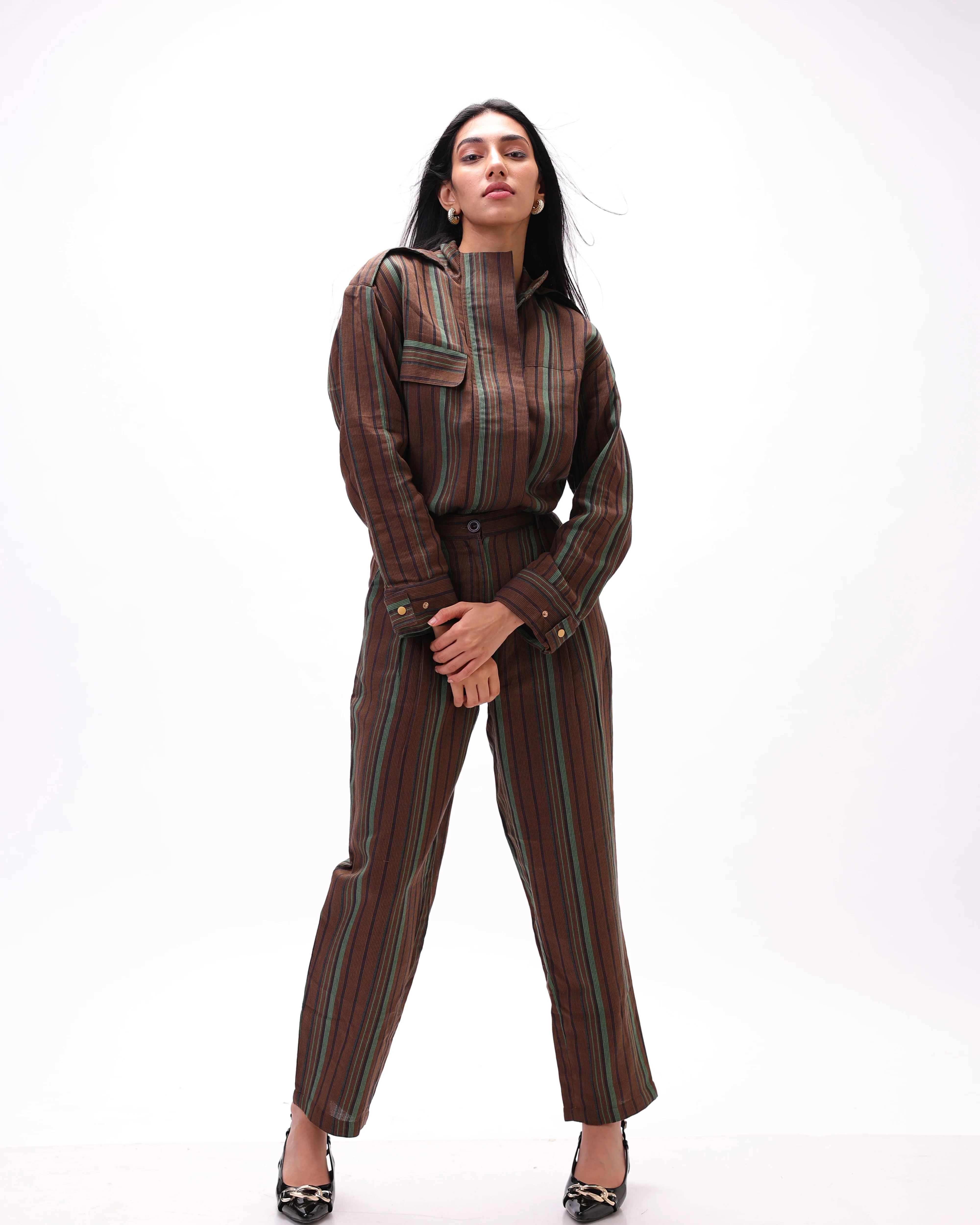 Green Pinstripe Pant