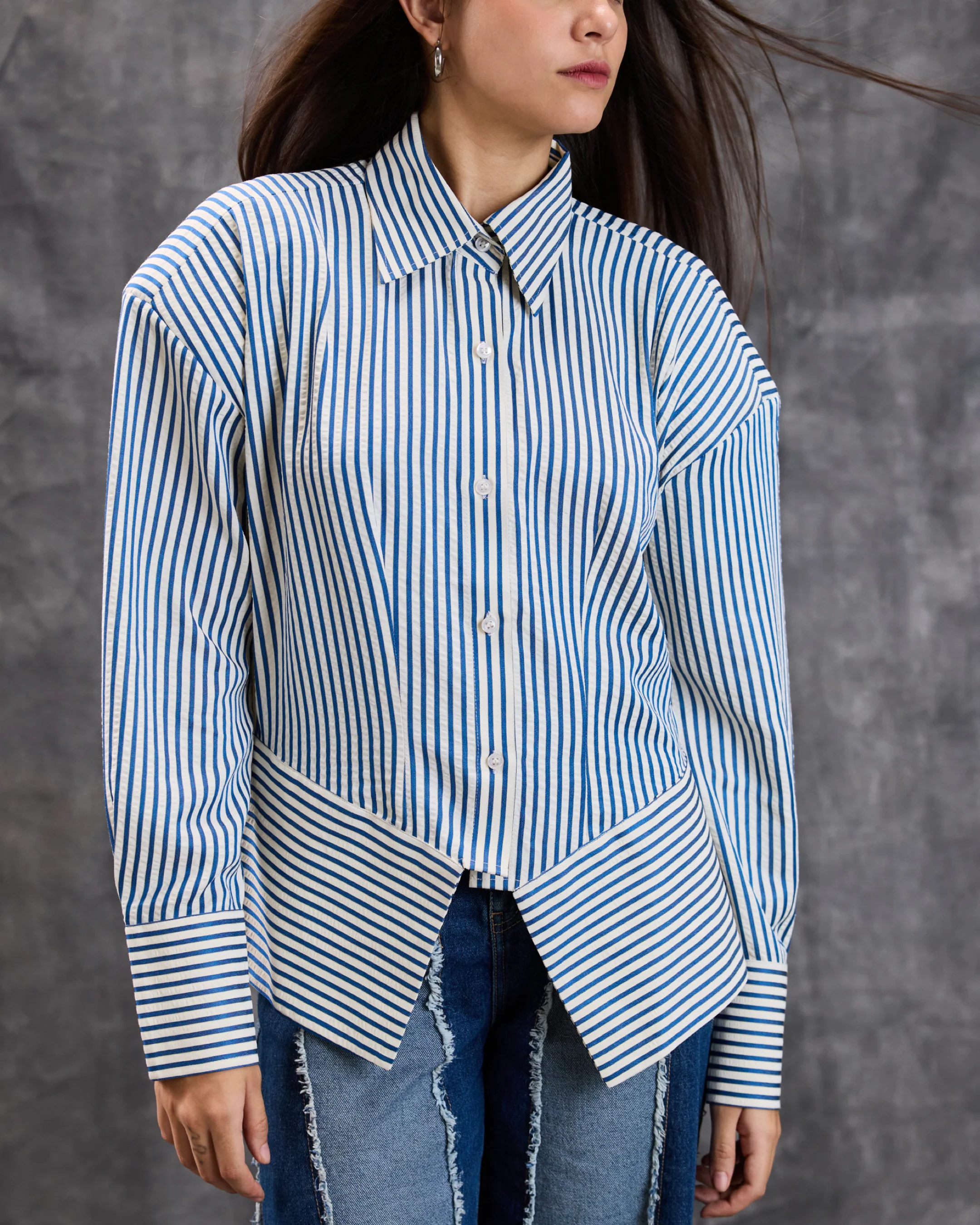 Structured stripes shirt - Image 4