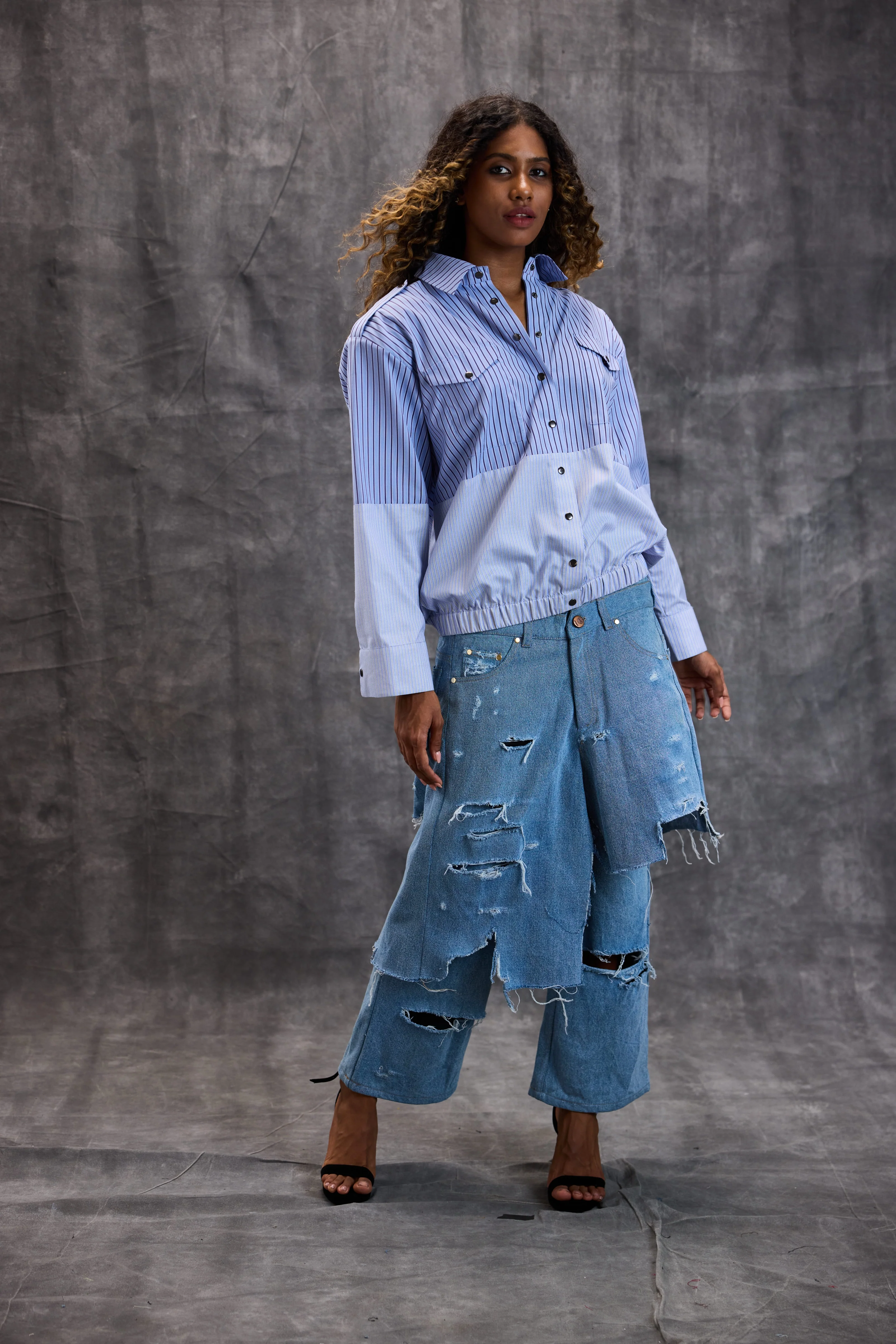White Stripe Shirt - Image 3