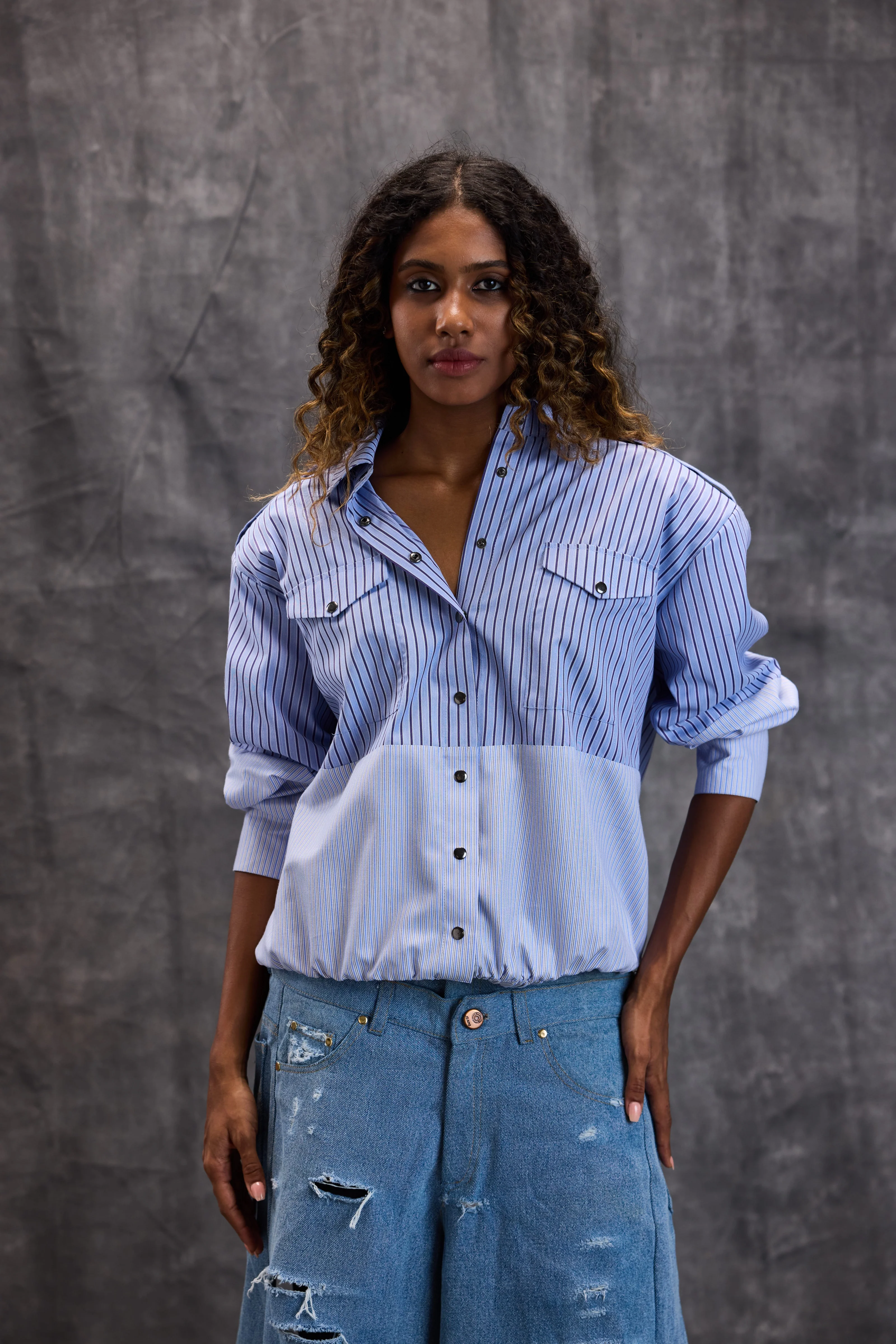 White Stripe Shirt - Image 4
