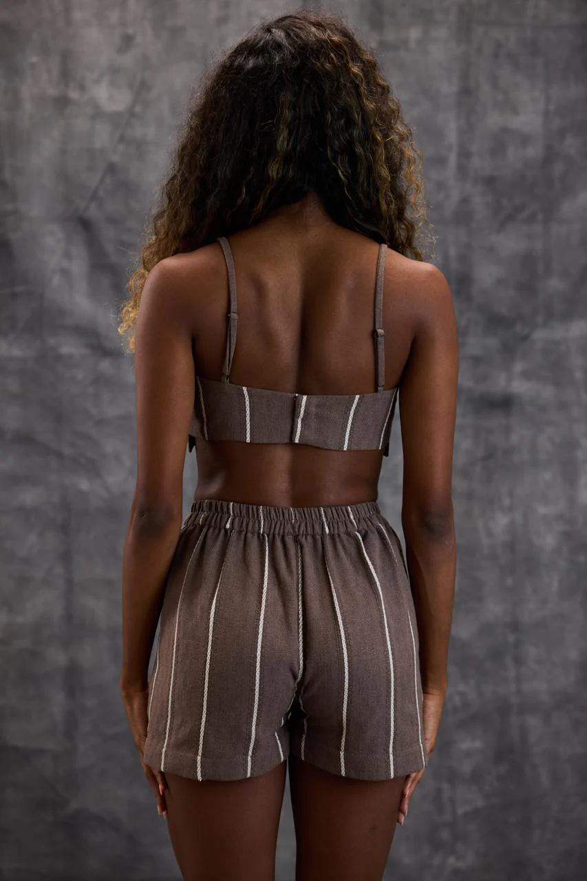 Crimson Pleat Shorts - Image 5